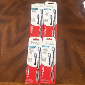 4x Colgate Keep Manual Toothbrush Whitening Starter Kit Replaceable Heads(2pk)